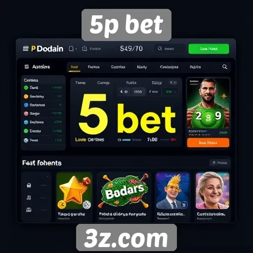 Interface do site 5p bet é intuitiva e amigável